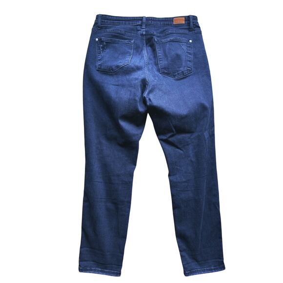 Judy Blue Boyfriend Fit Black Distressed Denim Jeans Size 31 Edgy Grunge Fall - Picture 3 of 8